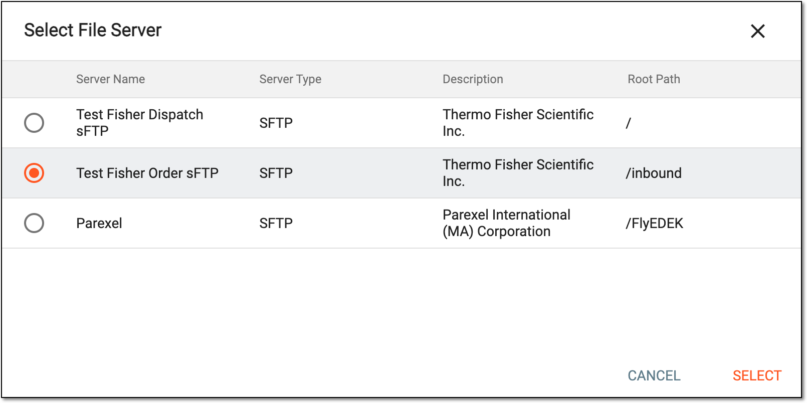 Selecting file server