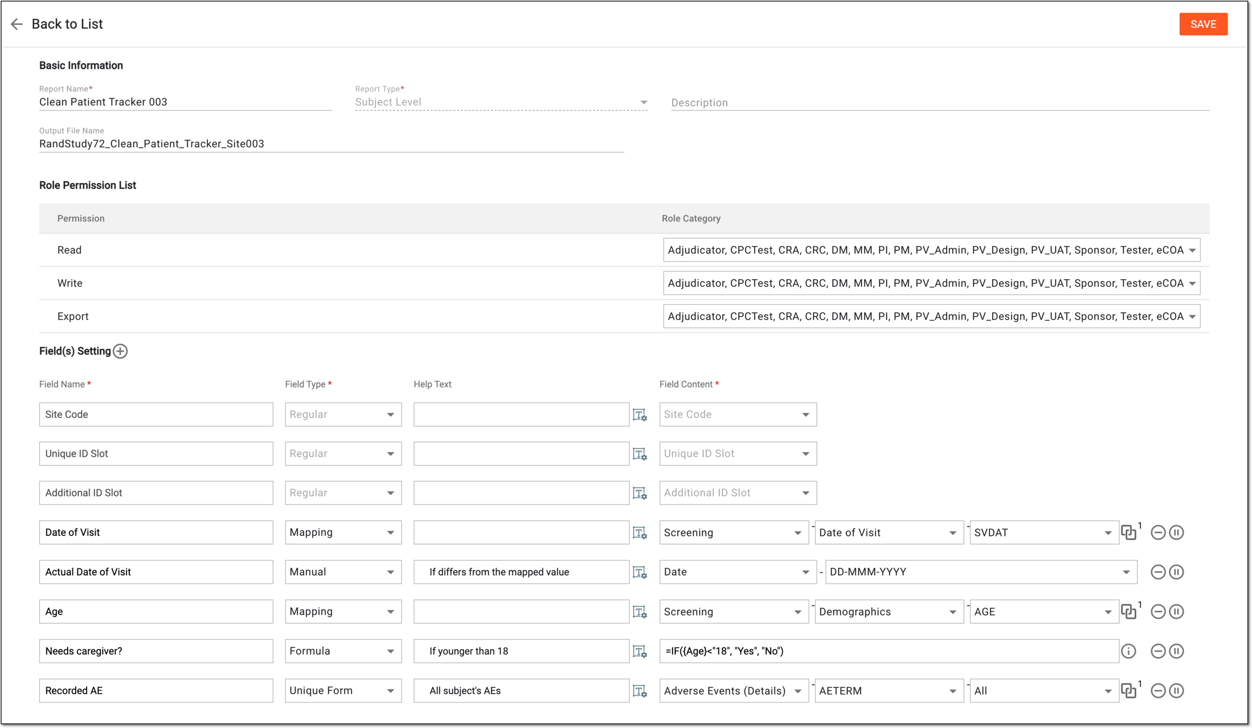 Configuring on-demand report