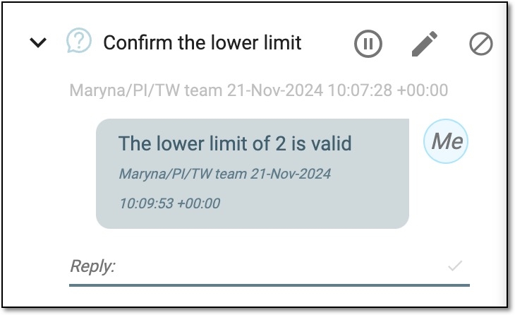 Query reply added