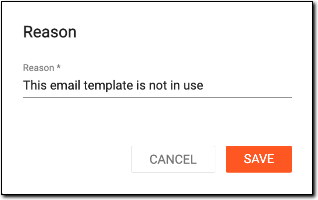 Providing inactivation reason