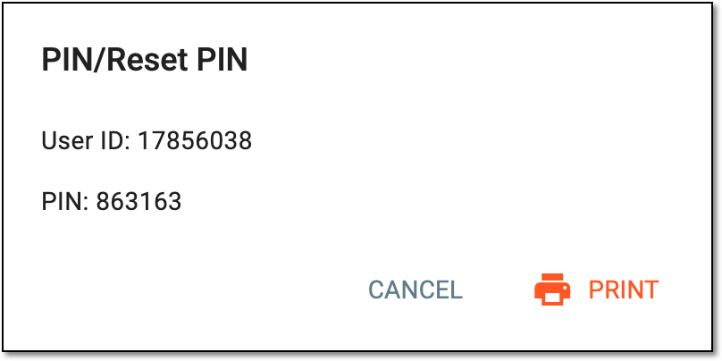 Resetting subject PIN
