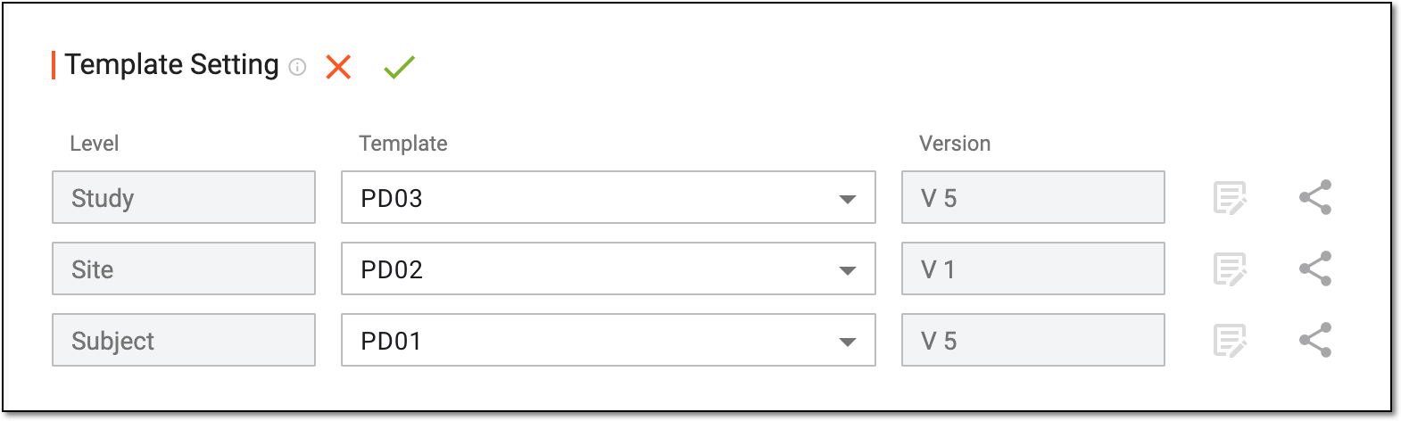 Setting up template