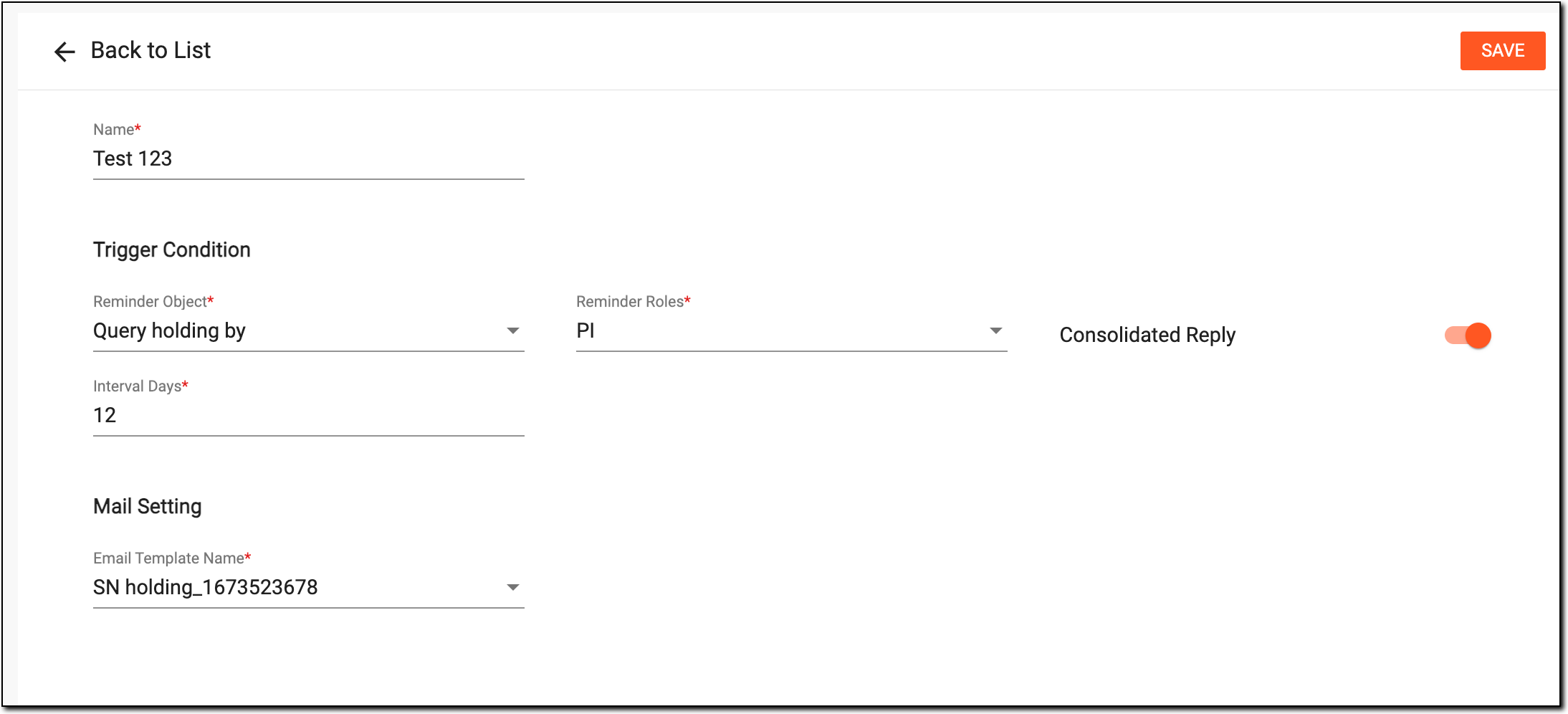 Editing query alert