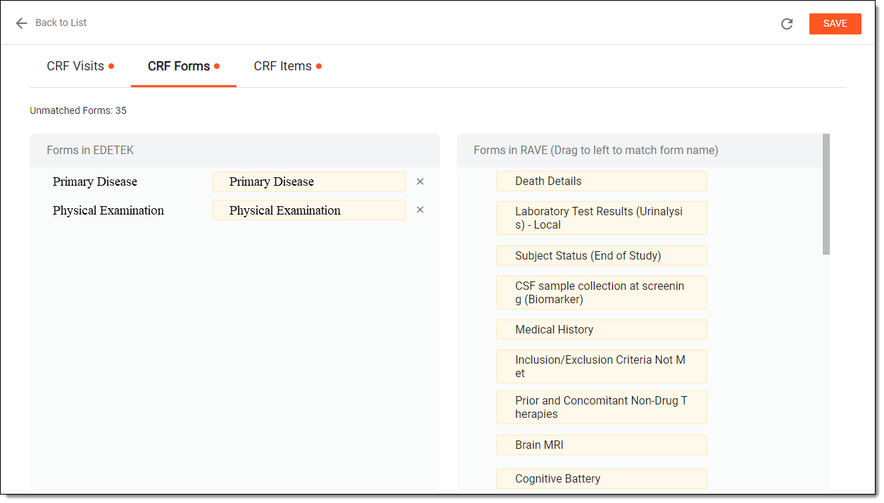 Mapping forms