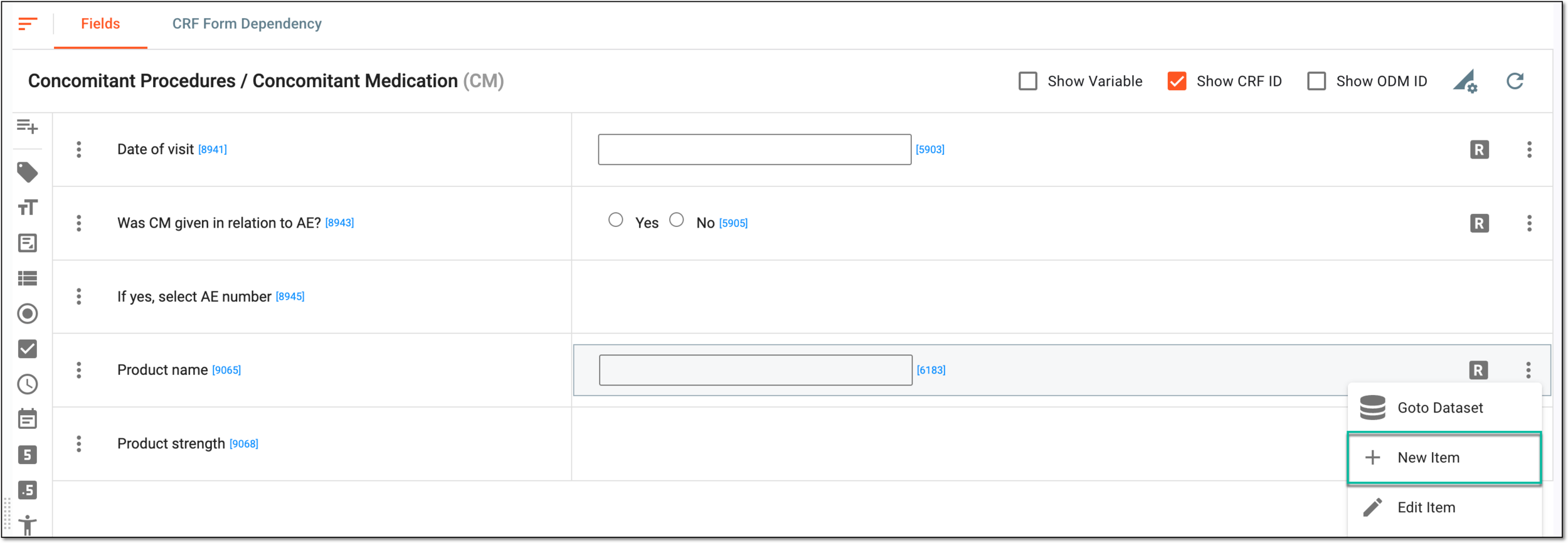 Adding reference item to existing item