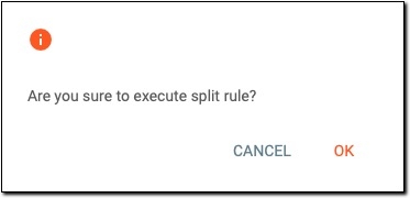 Confirming rule split