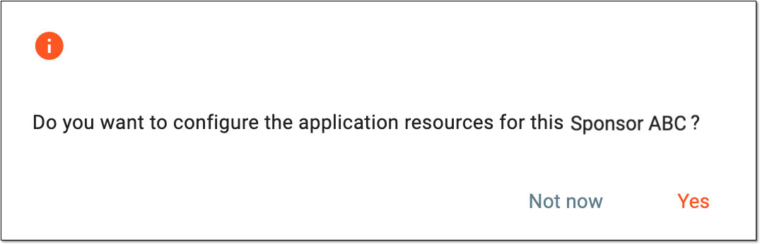 Proceeding to app selection for created sponsor