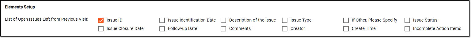 Displaying list of open issues from previous visit