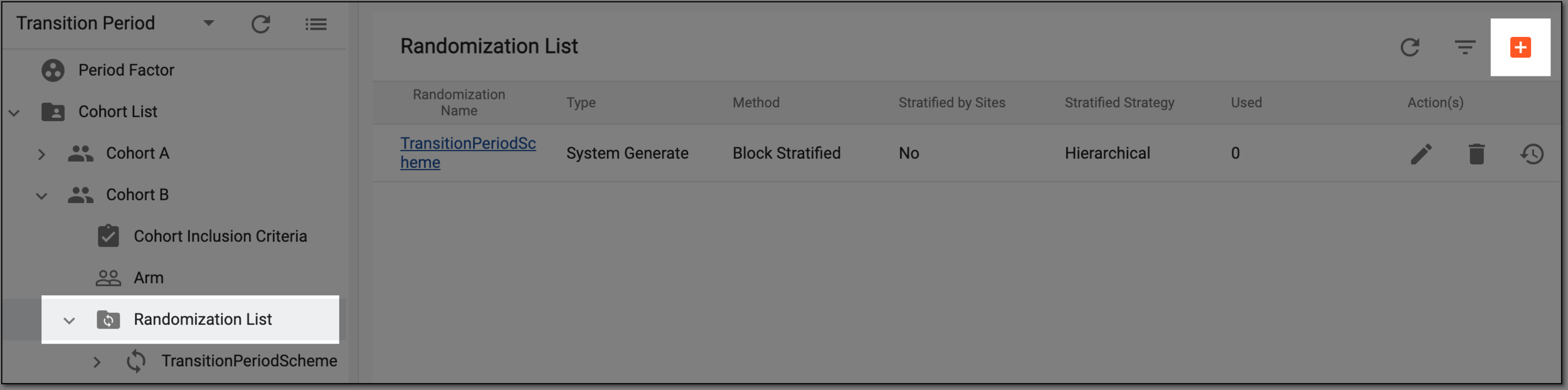 Selecting to add new randomization scheme