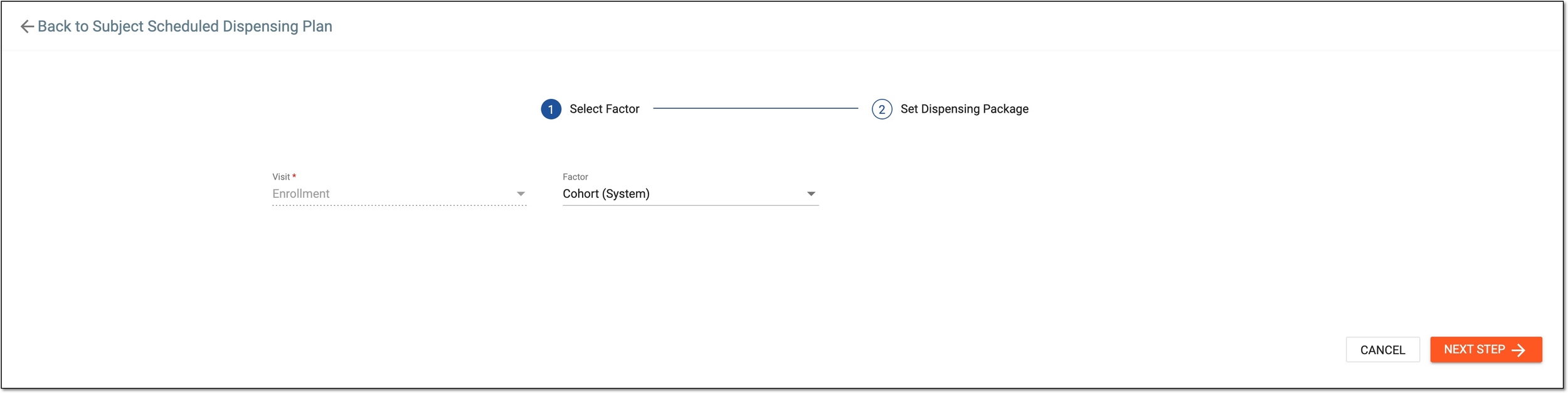 Selecting factor for subject treatment