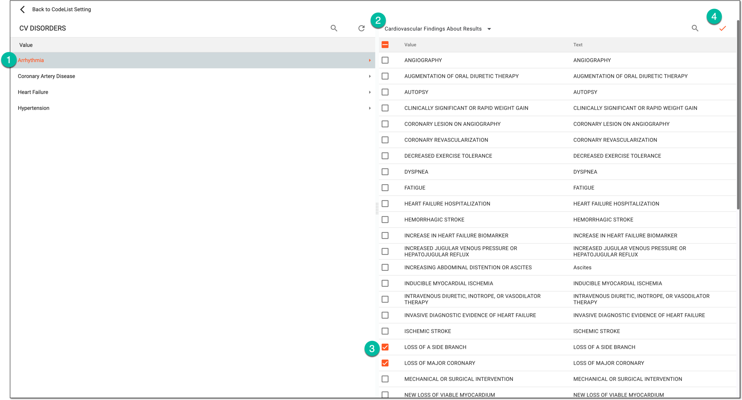Converting codelist