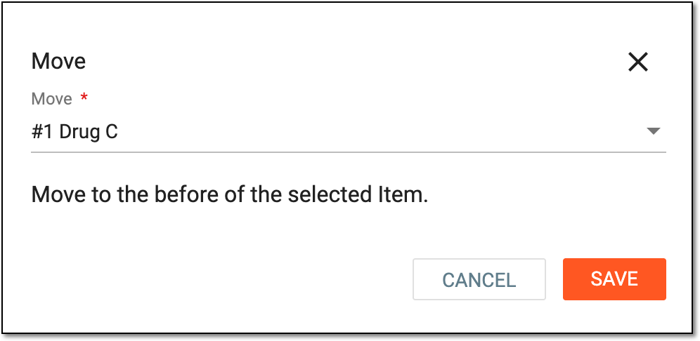 Selecting record to place moved one before