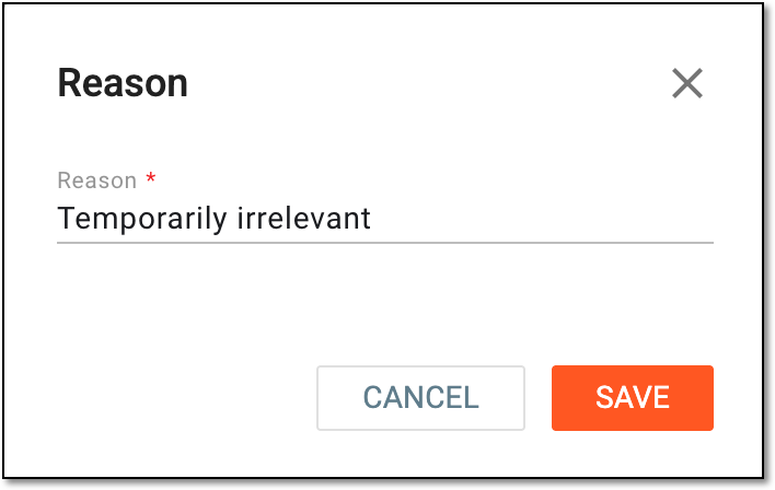 Providing reason for role inactivation
