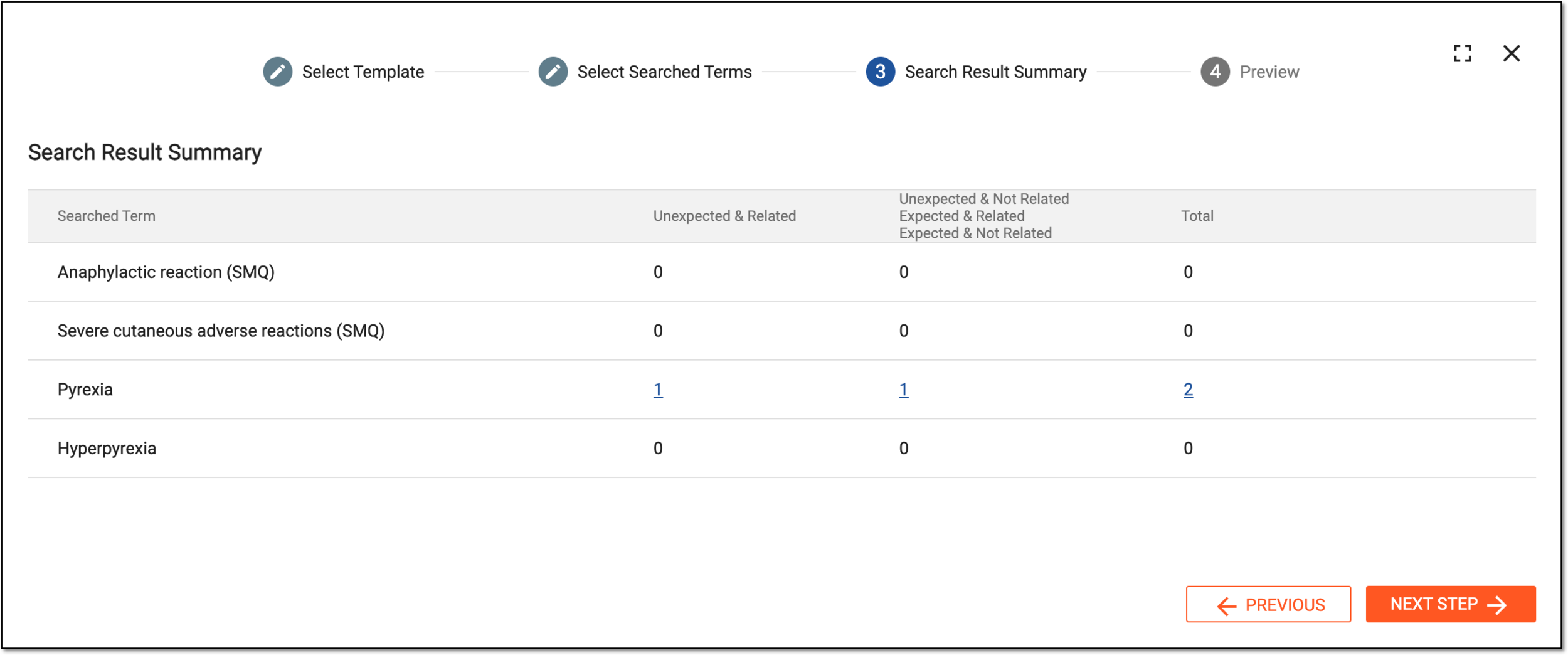 Reviewing search result summary