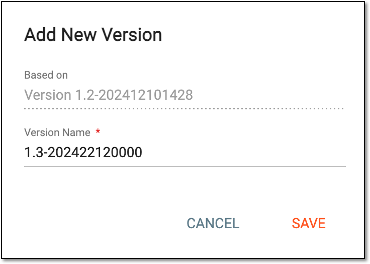 Naming new dispensing visit setting version