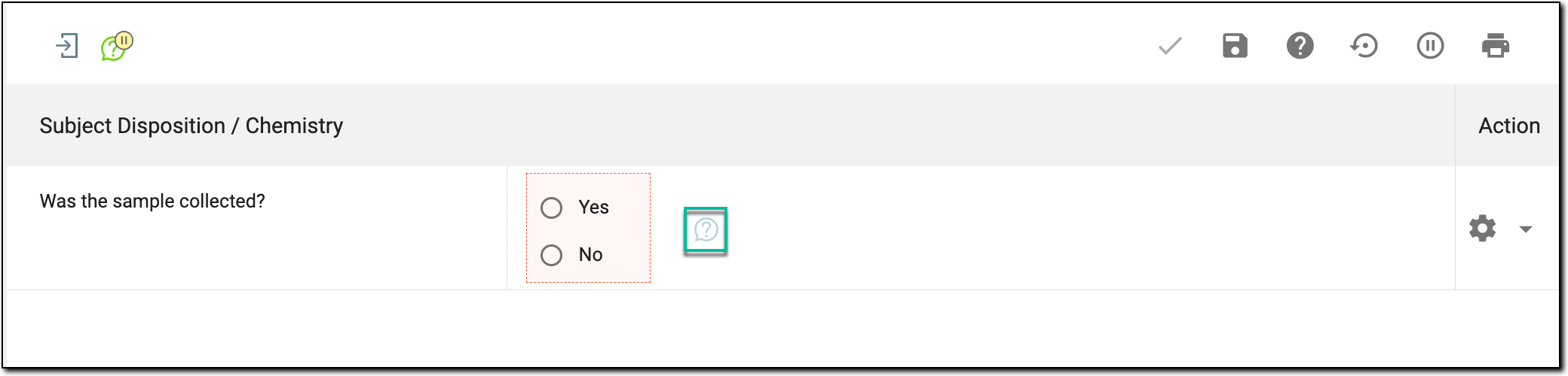 Selecting to open manual for item