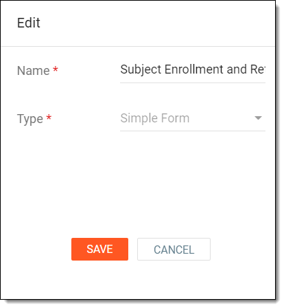 Editing form name