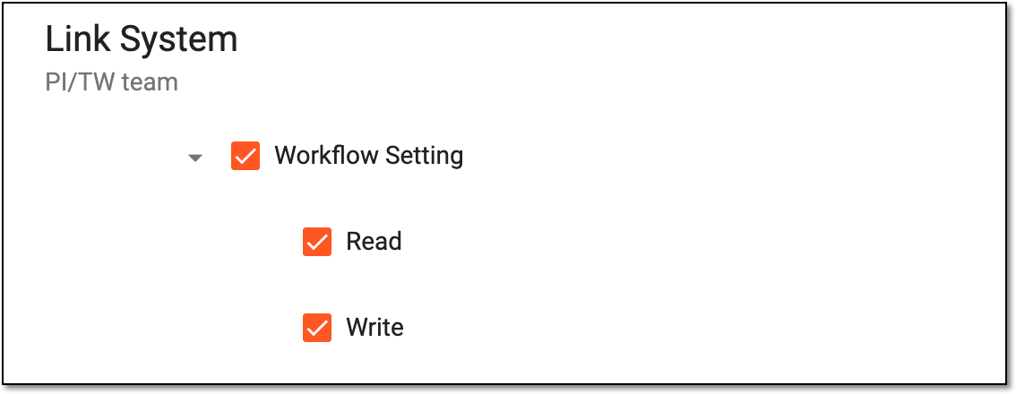 Configuring workflow setting permissions via ADMIN
