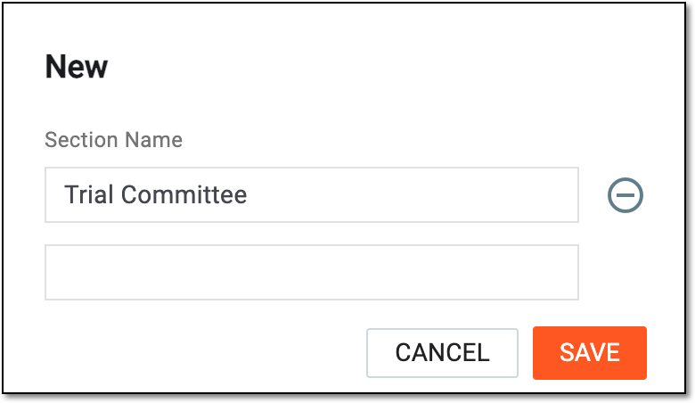 Adding new section