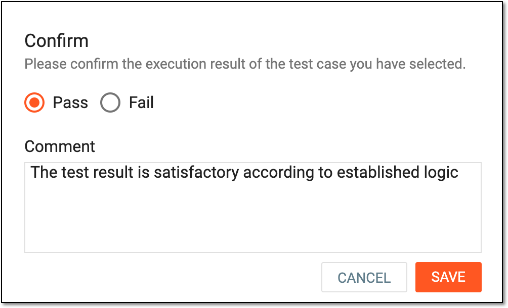 Marking test as passed