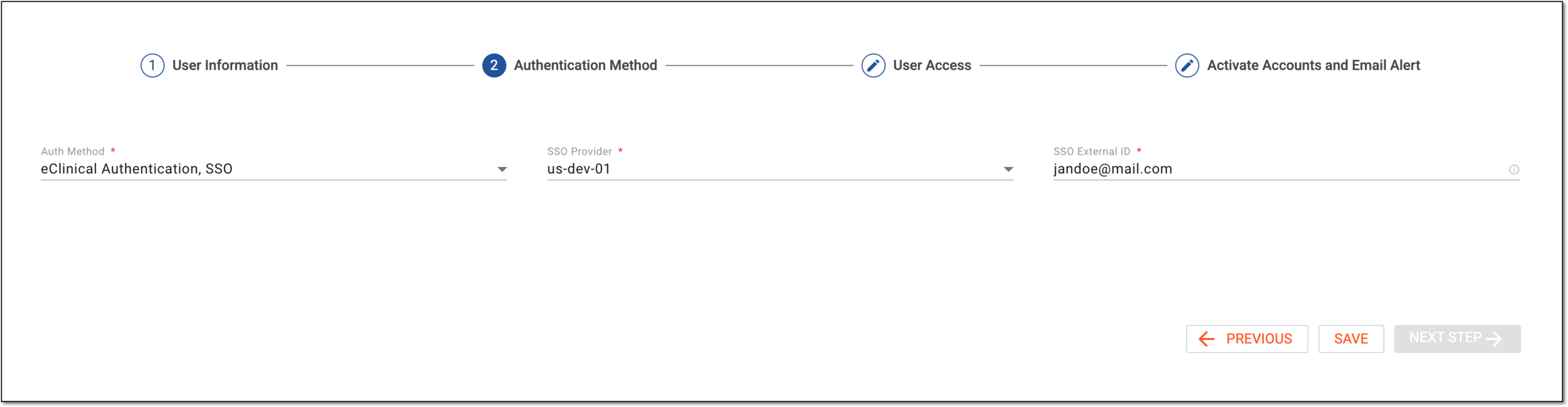 Specifying authentication method