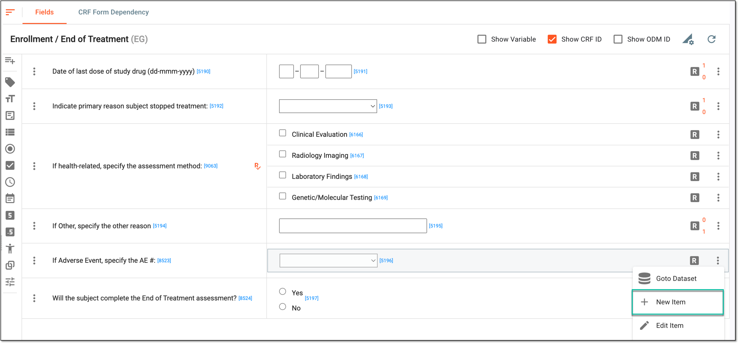 Adding text area to existing item