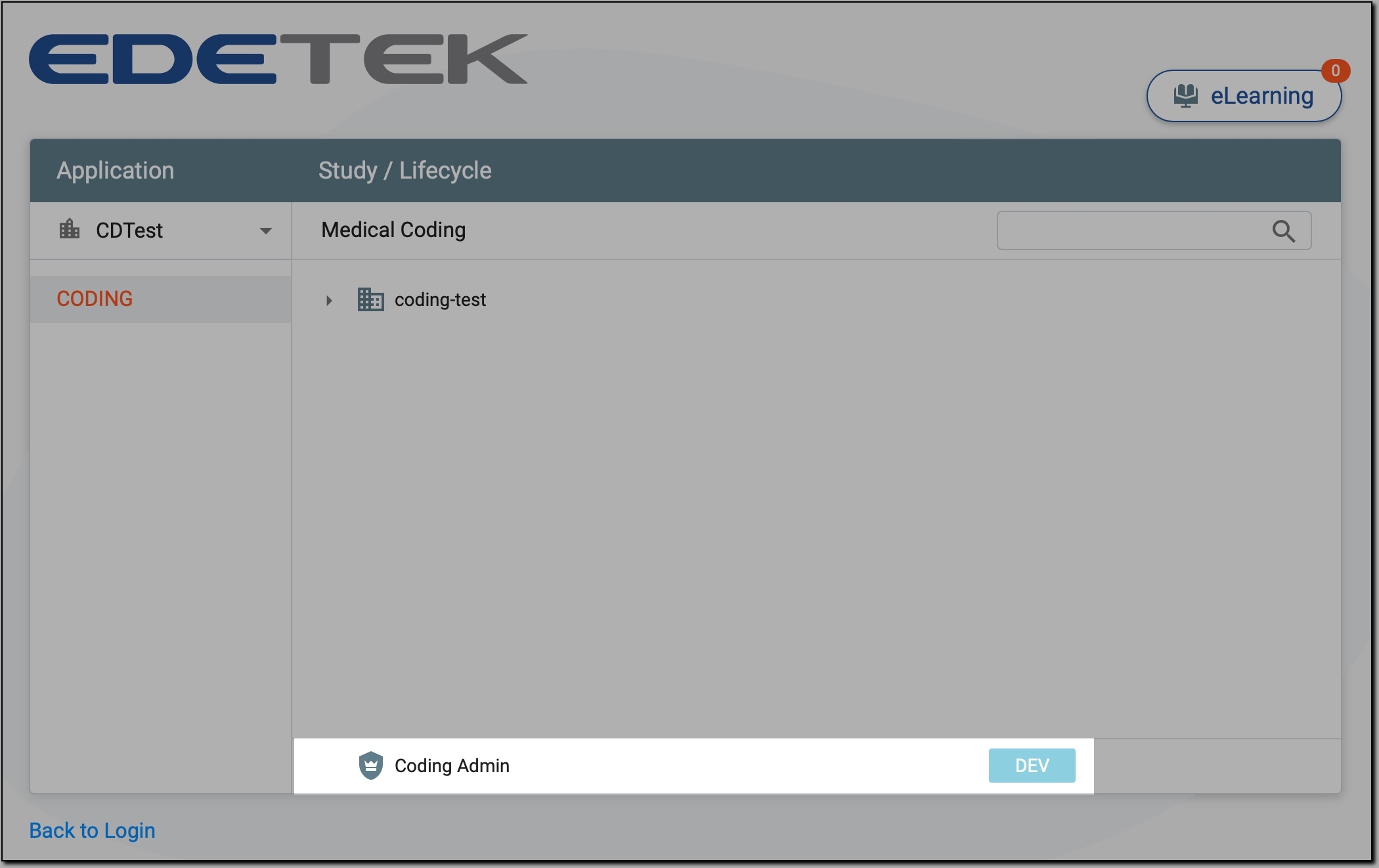 Accessing Coding Admin module
