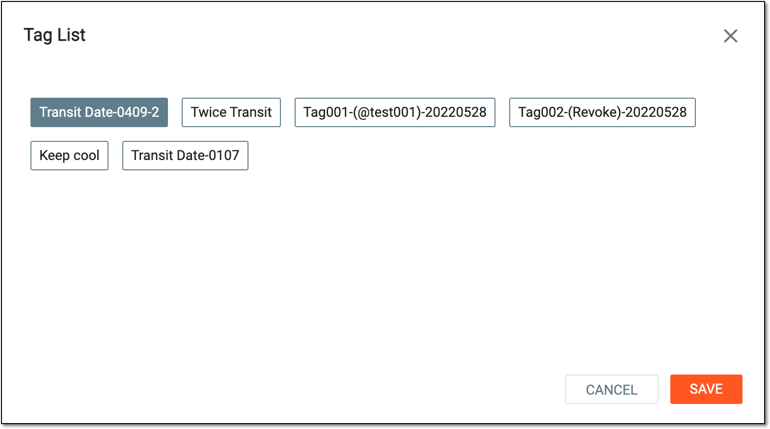 Adding tag to items