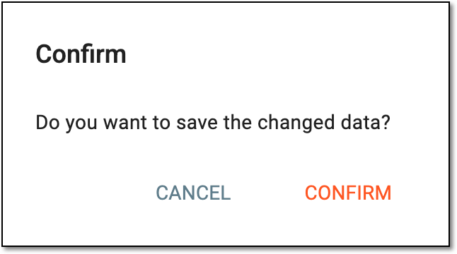 Confirming data change