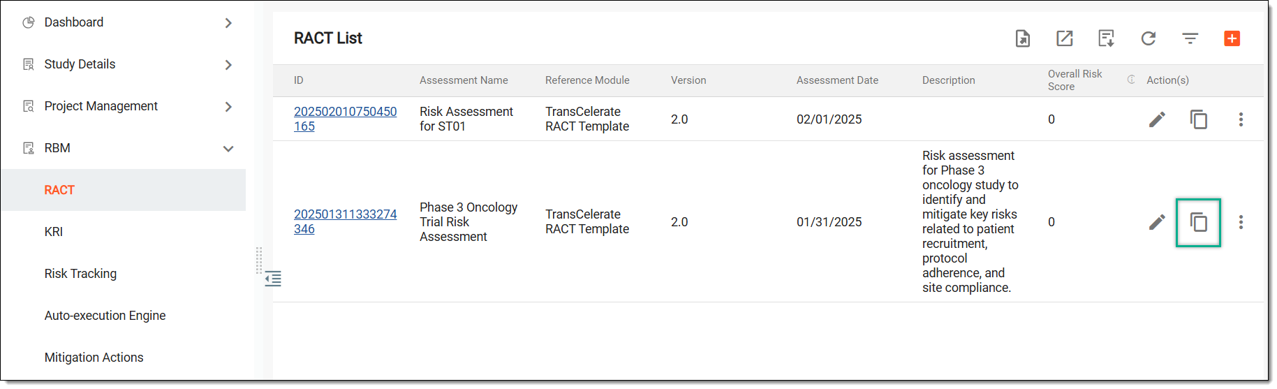 Copying risk assessment