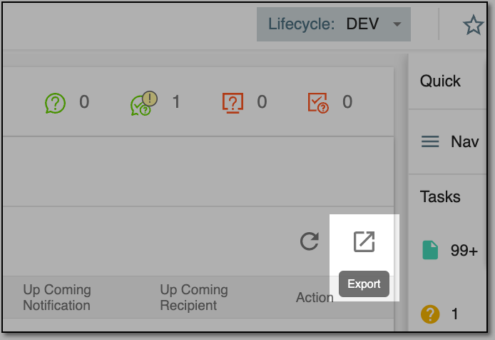 Exporting visit window list
