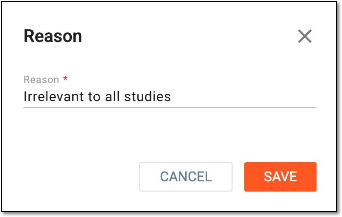 Providing reason for fee item inactivation
