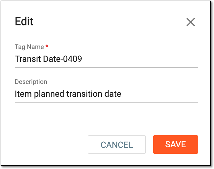 Editing tag