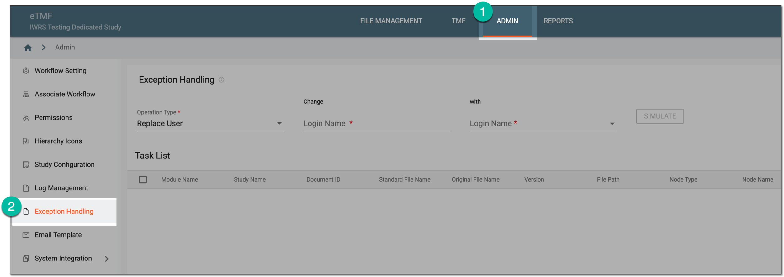 Accessing exception handling