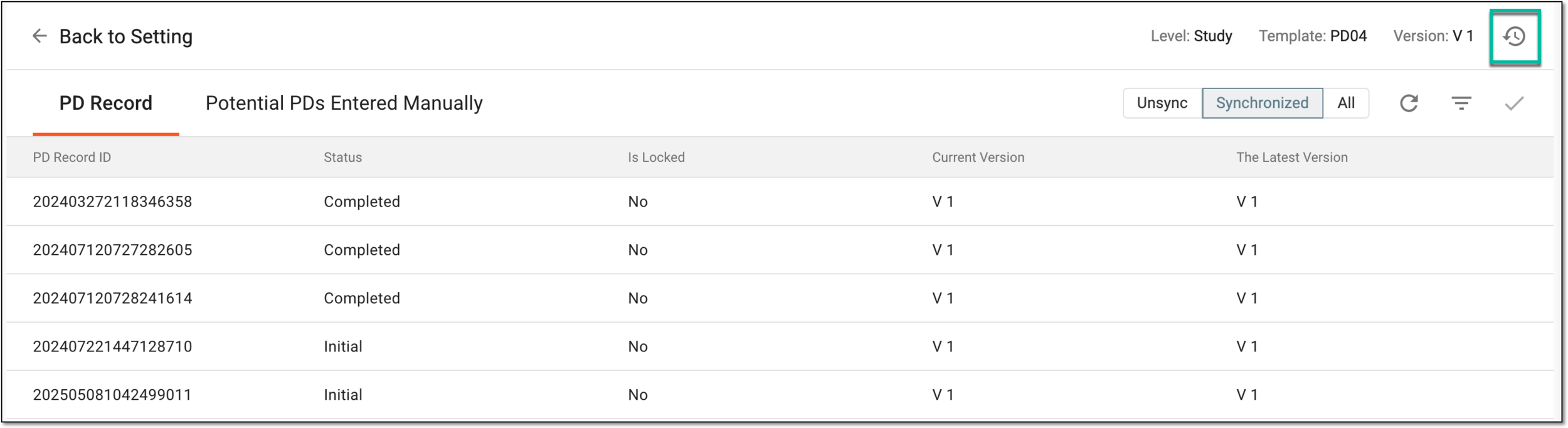 Accessing operation history of reference items