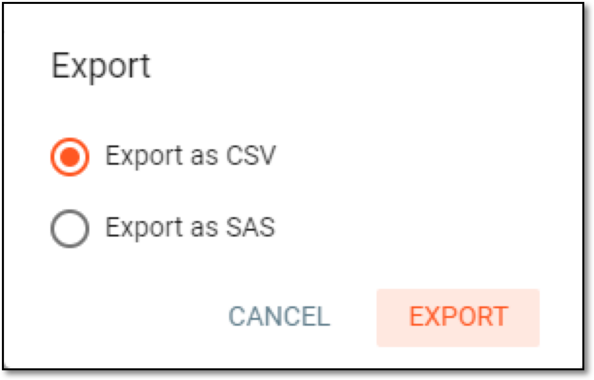 Selecting dataset format