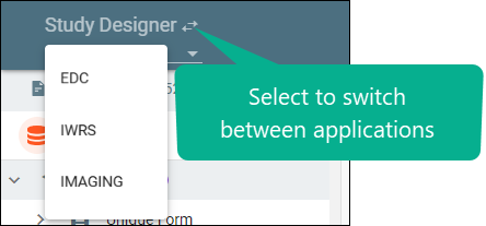 Locating icon to switch applications