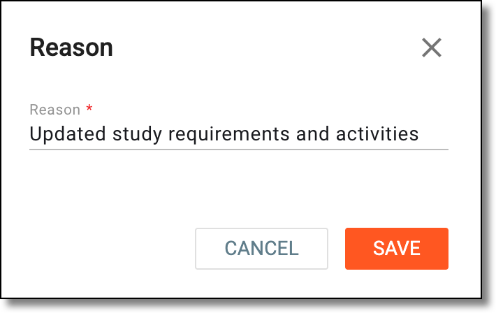 Entering reason to inactivate milestone