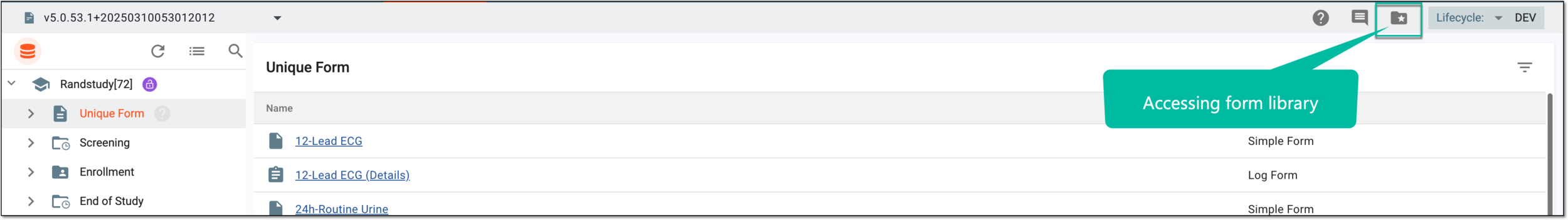 Accessing form library