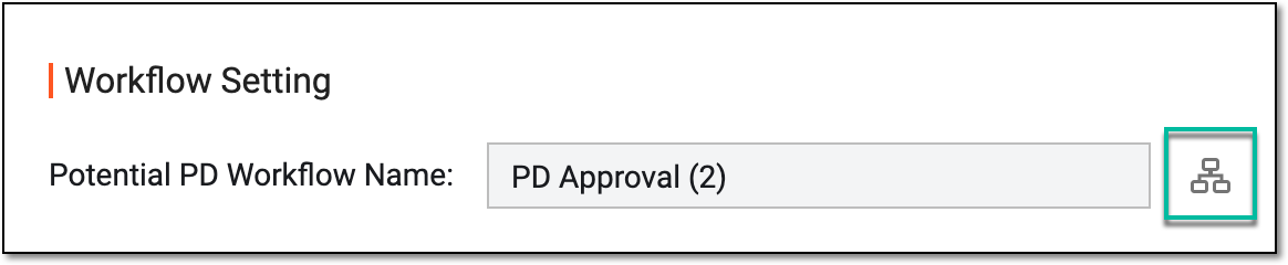 Accessing workflow selection