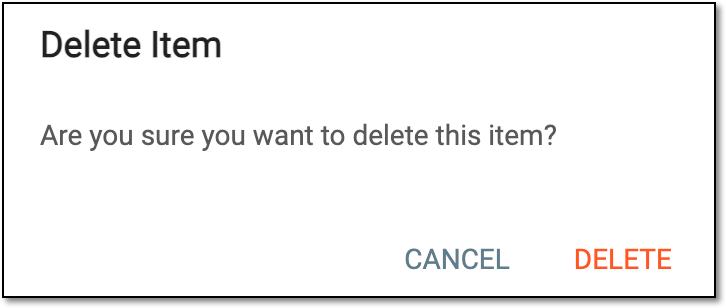 Confirming workflow deletion