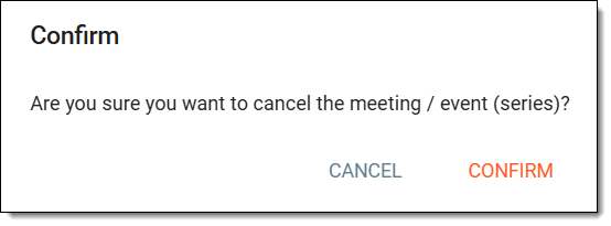 Confirming meeting cancellation