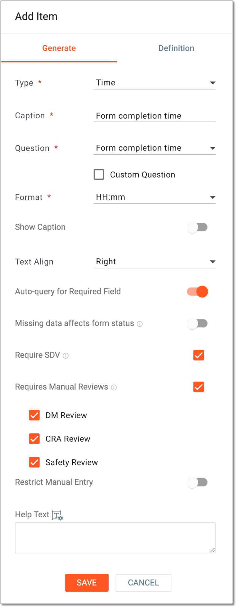 Adding time item