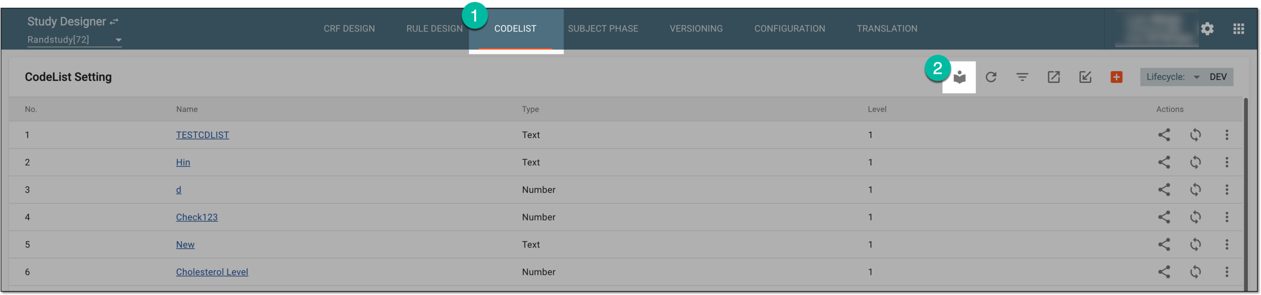 Accessing codelist library
