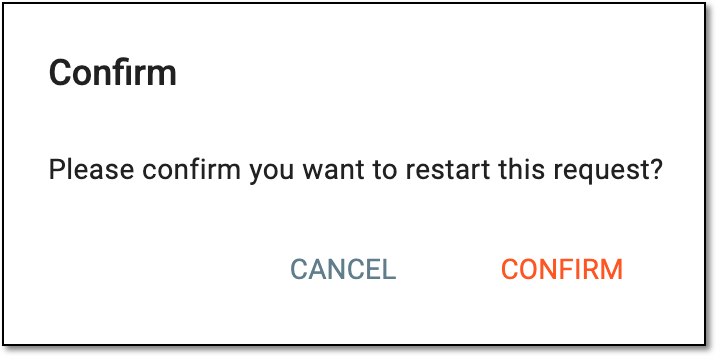 Confirming to restart trip report audit