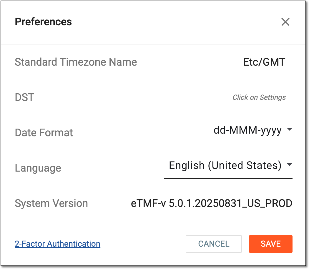 Updating preferences