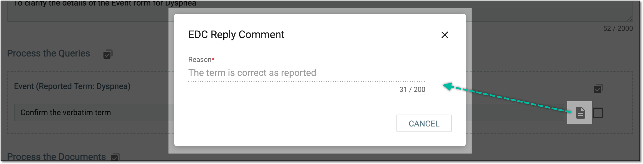 Viewing reply comment