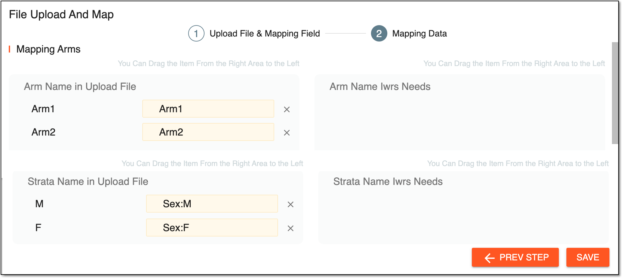 Mapping data