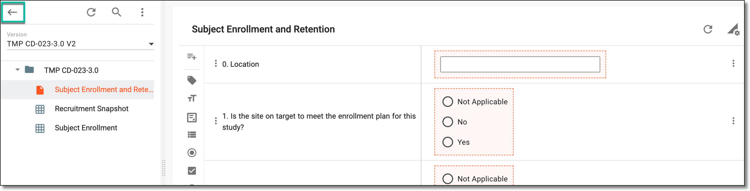 Selecting to return to monitor templates