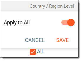 Adding activities from libraryChoosing countries to add activity